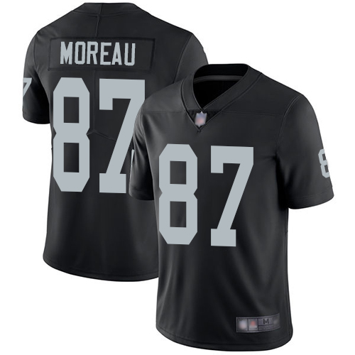 Men Oakland Raiders Limited Black Foster Moreau Home Jersey NFL Football 87 Vapor Untouchable Jersey